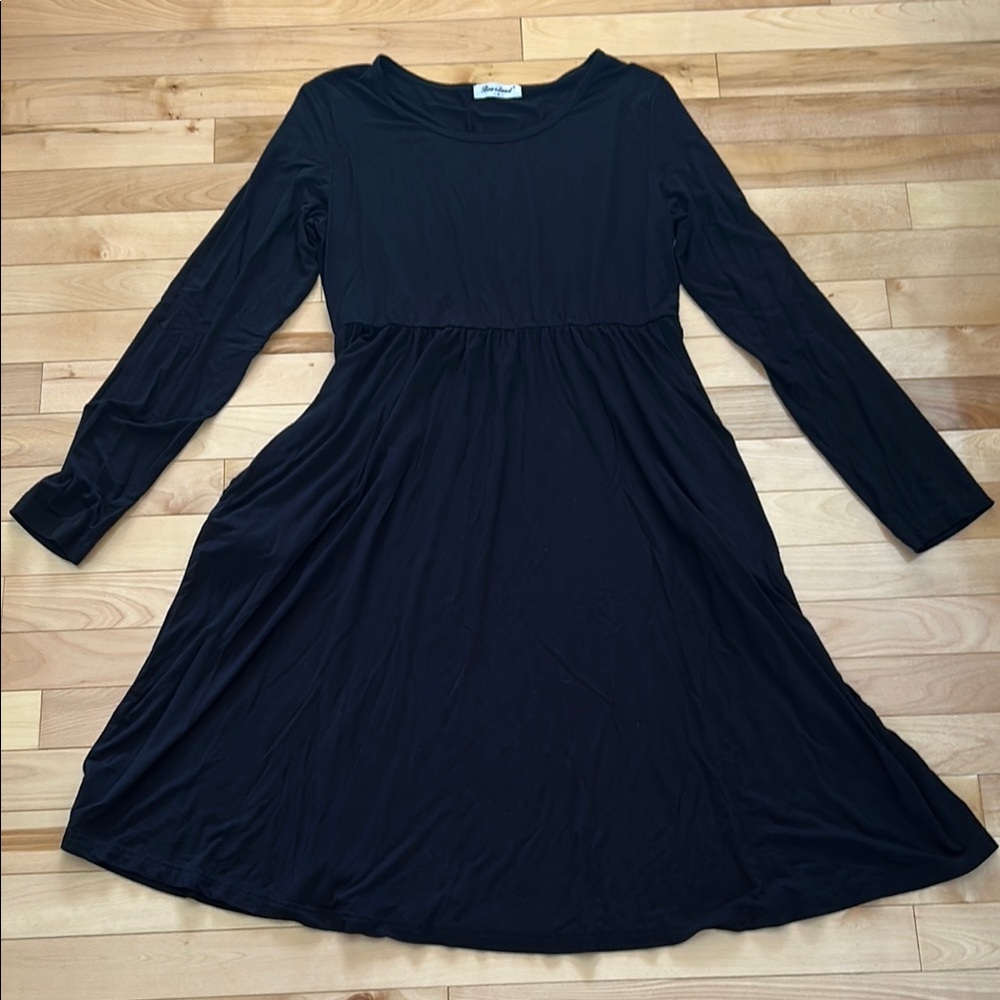 Bearsland Women’s Long Sleeve Maternity Dress with Pockets